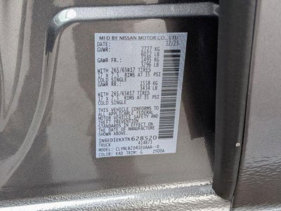 2026 Nissan Frontier Crew Cab SV
