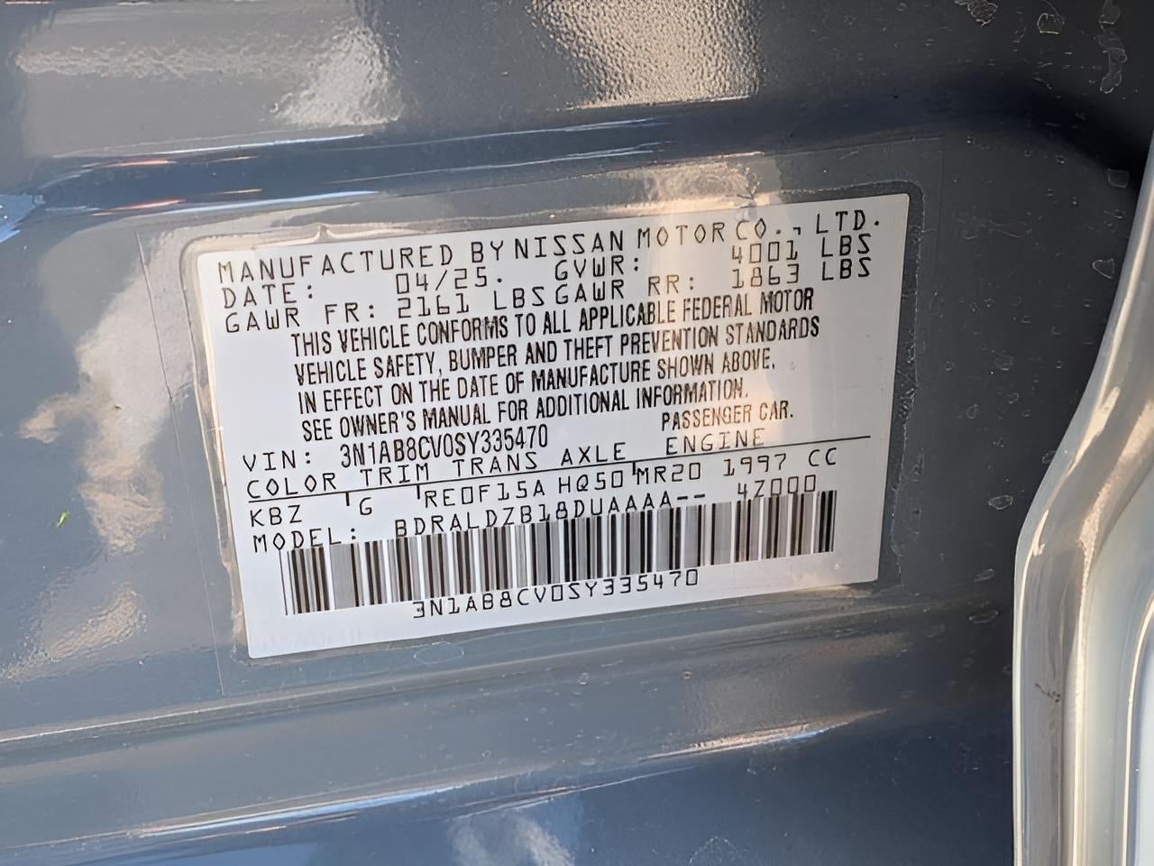 2025 Nissan Sentra SV