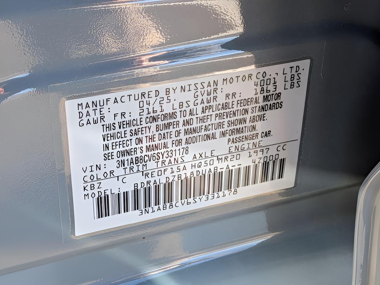 2025 Nissan Sentra SV