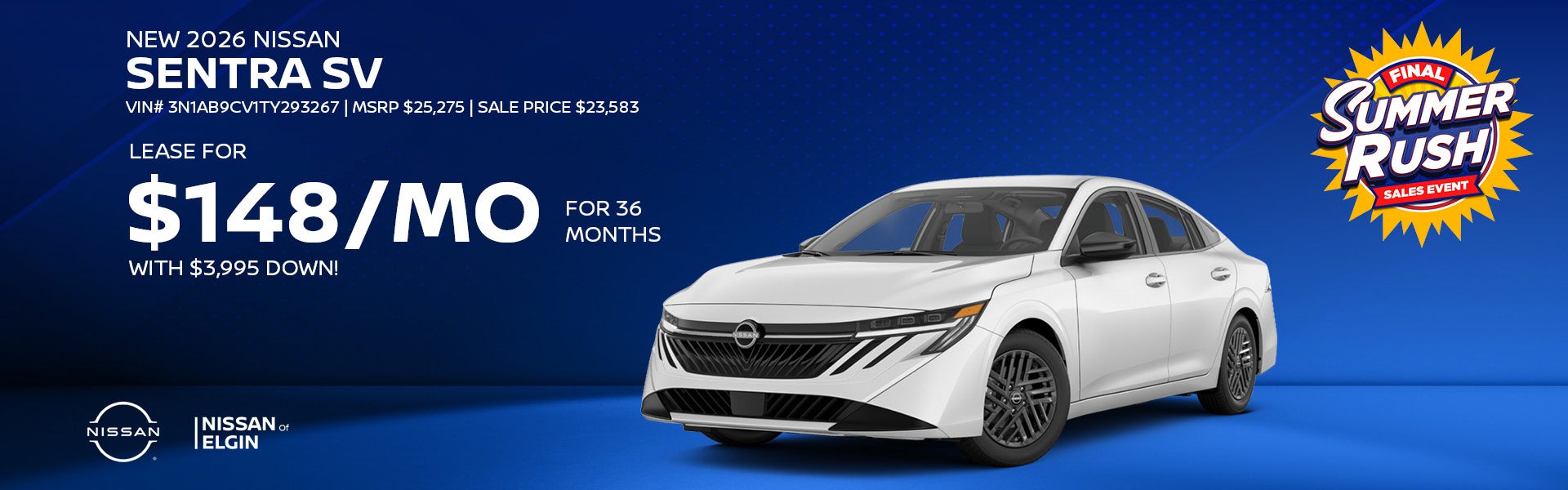 New 2026 Nissan Sentra SV