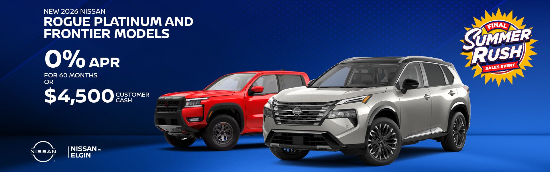 New 2026 Nissan Rogue Platinum and Frontier Models