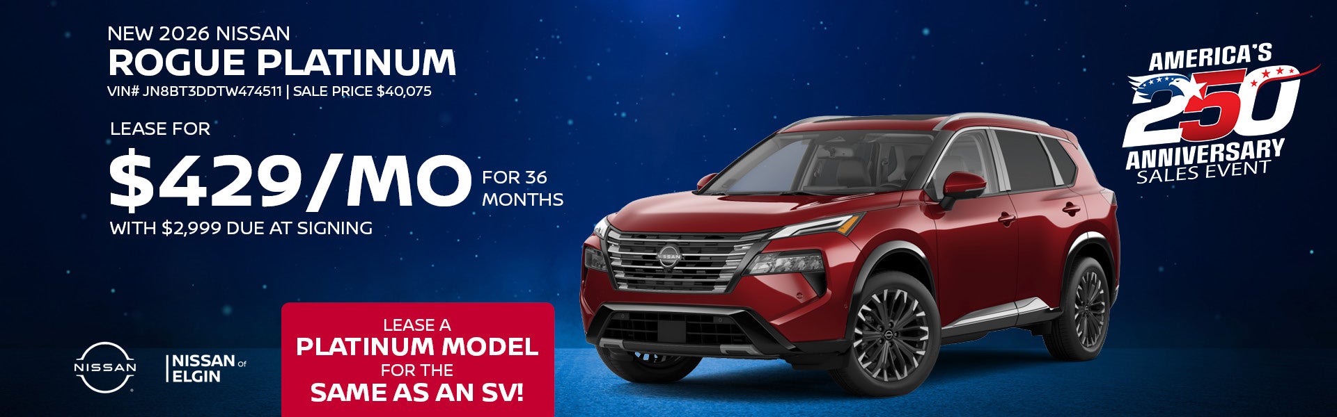 New 2026 Nissan Rogue Platinum