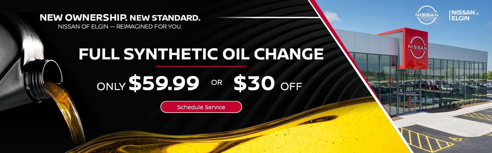 Save $30 on an oil change at Nissan of Elgin